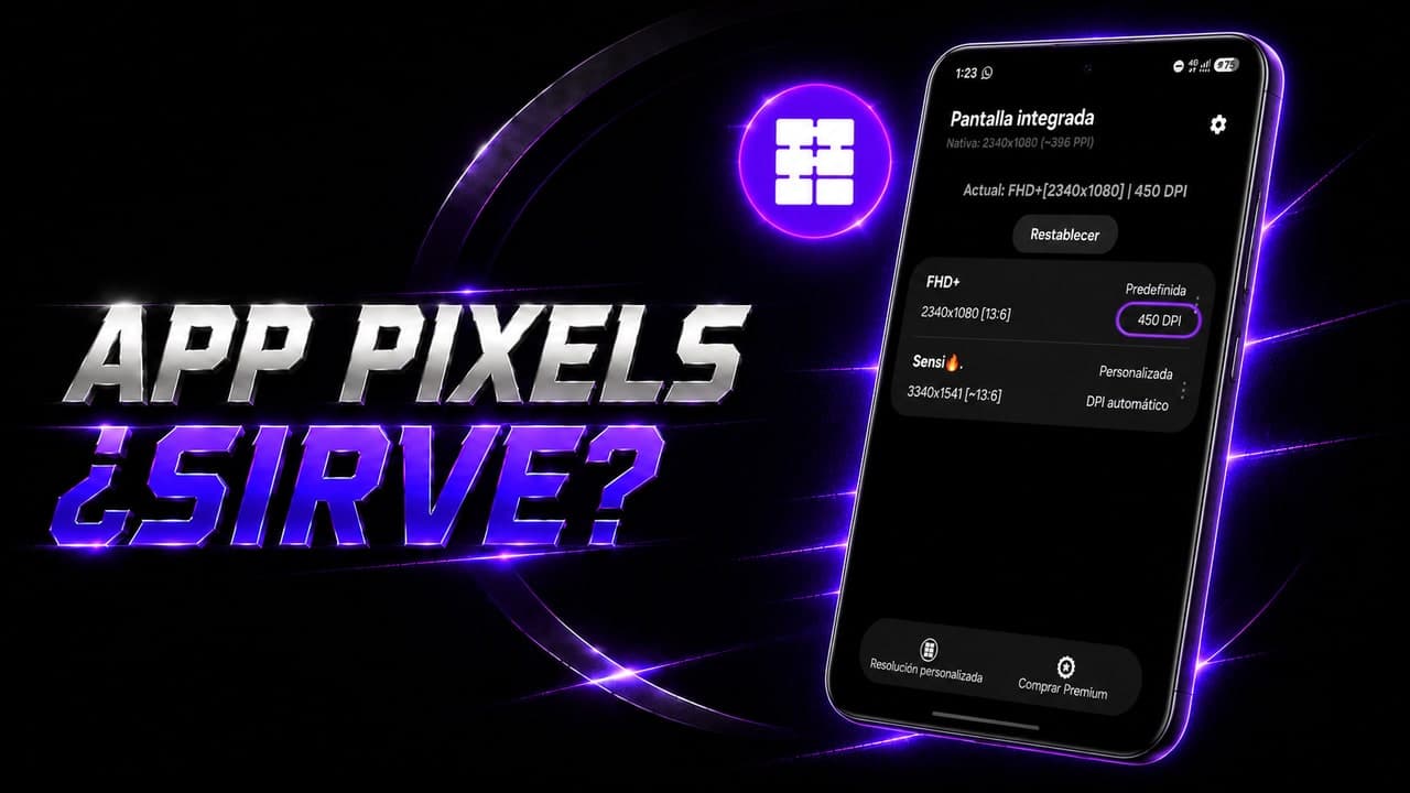 App Pixels en Free Fire: qué hace de verdad con la resolución y el DPI